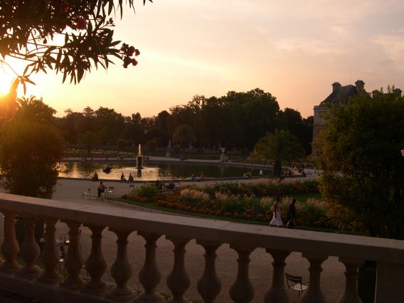  jardin du Luxembourg, tombée de la nuit